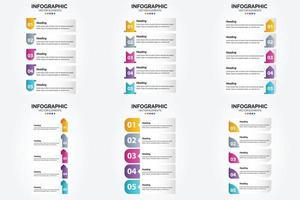 ilustración vectorial infografía conjunto de diseño plano para folleto publicitario y revista vector