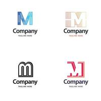 Letter M Big Logo Pack Design Creative Modern logos design for your business vector