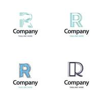 Letter R Big Logo Pack Design Creative Modern logos design for your business vector