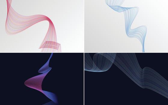 modern wave curve abstract presentation background Pack vector
