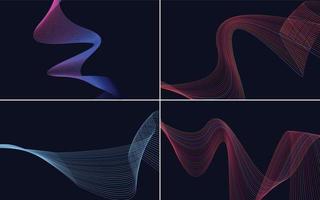 modern wave curve abstract presentation background Pack vector