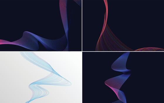 modern wave curve abstract presentation background Pack vector