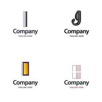 Letter I Big Logo Pack Design Creative Modern logos design for your business vector