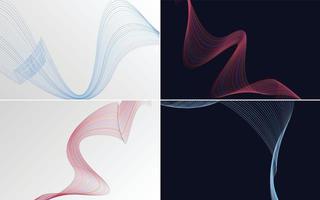 Collection of geometric minimal lines pattern set vector