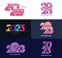 Big Set of 2023 Happy New Year logo text design 2023 number design template vector