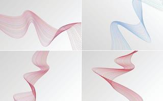 modern wave curve abstract presentation background Pack vector