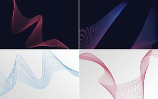 modern wave curve abstract presentation background Pack vector