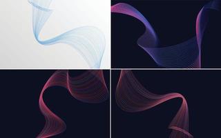 Collection of geometric minimal lines pattern set vector