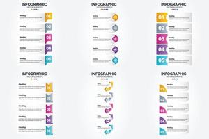 ilustración vectorial infografía conjunto de diseño plano para folleto publicitario y revista vector