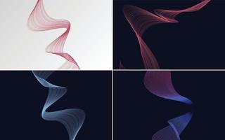 Collection of geometric minimal lines pattern set vector