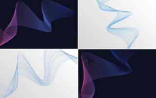 Collection of geometric minimal lines pattern set vector