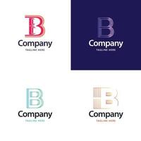 Letter B Big Logo Pack Design Creative Modern logos design for your business vector