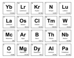 20 Preiodic table of the elements Icon Pack Design vector