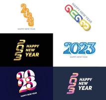 Big Set of 2023 Happy New Year logo text design 2023 number design template vector