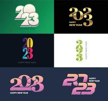 Big Set of 2023 Happy New Year logo text design 2023 number design template vector