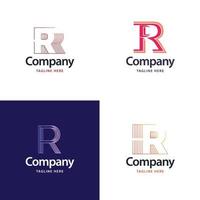 Letter R Big Logo Pack Design Creative Modern logos design for your business vector