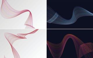 Collection of geometric minimal lines pattern set vector