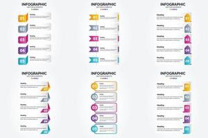 ilustración vectorial infografía conjunto de diseño plano para folleto publicitario y revista vector