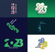 Big Set of 2023 Happy New Year logo text design 2023 number design template vector