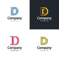 Letter D Big Logo Pack Design Creative Modern logos design for your business vector