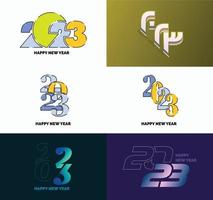 Big Set of 2023 Happy New Year logo text design 2023 number design template vector