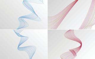 Collection of geometric minimal lines pattern set vector