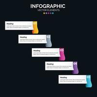 5 Steps Infographics design vector and marketing can be used for workflow layout