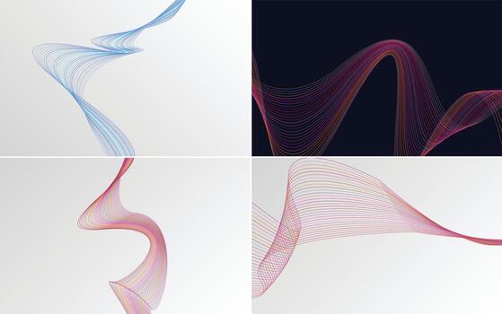 modern wave curve abstract presentation background Pack vector