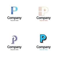 Letter P Big Logo Pack Design Creative Modern logos design for your business vector