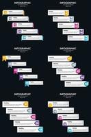 Vector 6 Infographics Pack Presentation slide template 5 Steps cycle diagrams and timelines