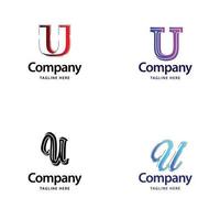 Letter U Big Logo Pack Design Creative Modern logos design for your business vector