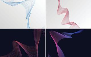 modern wave curve abstract presentation background Pack vector