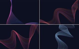 modern wave curve abstract presentation background Pack vector