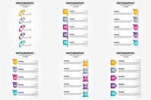 ilustración vectorial infografía conjunto de diseño plano para folleto publicitario y revista vector