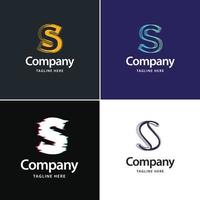 Letter S Big Logo Pack Design Creative Modern logos design for your business vector