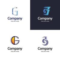 letra g diseño de paquete de logotipos grandes diseño de logotipos modernos y creativos para su negocio vector