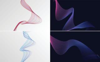 Collection of geometric minimal lines pattern set vector