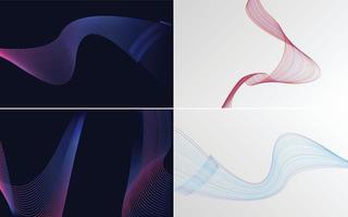 Collection of geometric minimal lines pattern set vector