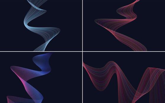 modern wave curve abstract presentation background Pack vector