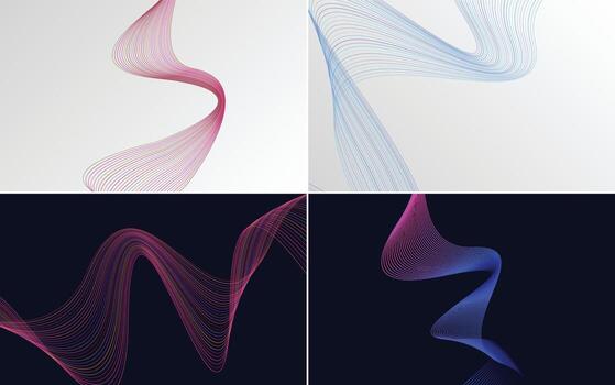 modern wave curve abstract presentation background Pack vector