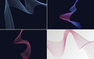 modern wave curve abstract presentation background Pack vector