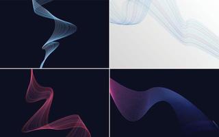 modern wave curve abstract presentation background Pack vector