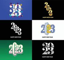 Big Set of 2023 Happy New Year logo text design 2023 number design template vector