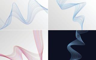 modern wave curve abstract presentation background Pack vector