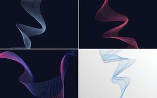 Collection of geometric minimal lines pattern set vector