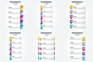 ilustración vectorial infografía conjunto de diseño plano para folleto publicitario y revista vector