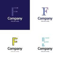 Letter F Big Logo Pack Design Creative Modern logos design for your business vector