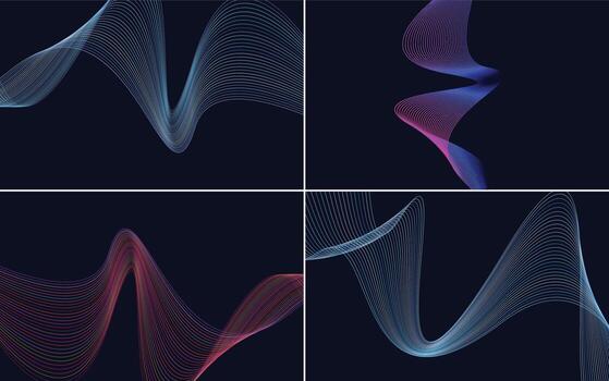 modern wave curve abstract presentation background Pack vector