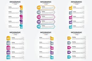 ilustración vectorial infografía conjunto de diseño plano para folleto publicitario y revista vector