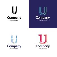 Letter U Big Logo Pack Design Creative Modern logos design for your business vector